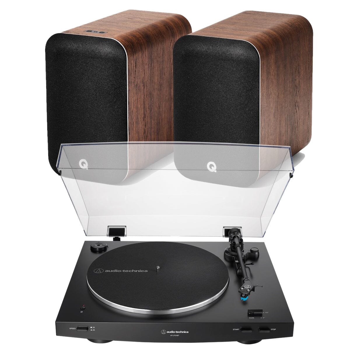 Audio-Technica LP3XBT Automatic Turntable + Q Acoustics M20 Active Bluetooth Speakers