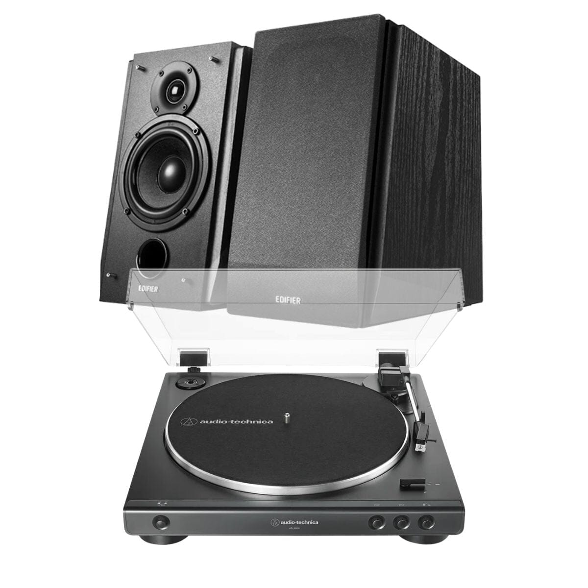 Audio-Technica LP60X + Edifier R1855DB Active Bookshelf Speakers