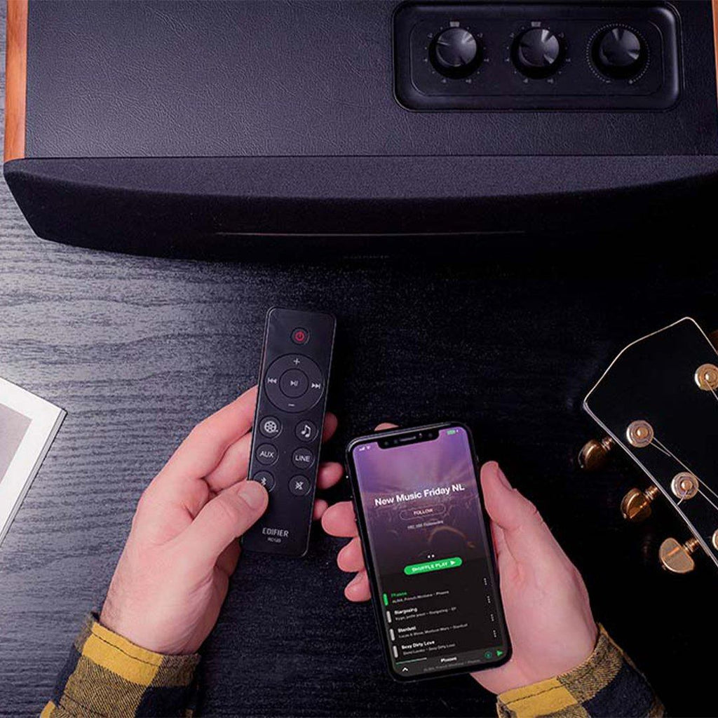 Audio-Technica LP60X Turntable + Edifier D12 Active Bluetooth Speaker